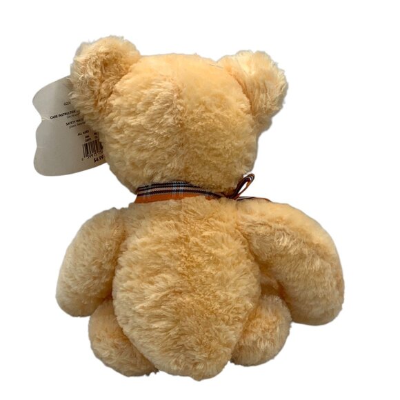 Vtg Cuddle Zone Plush Teddy Bear 10” Target Exclusive Plaid Bow Soft Cuddly NEW - Picture 3 of 6